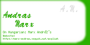 andras marx business card